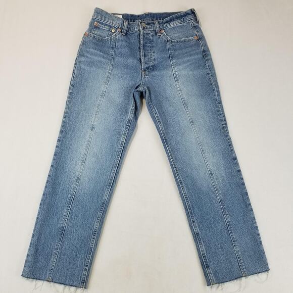 GAP Jeans Womens 6 Petite Blue Cheeky Straight High Rise Light Denim - Picture 1 of 12